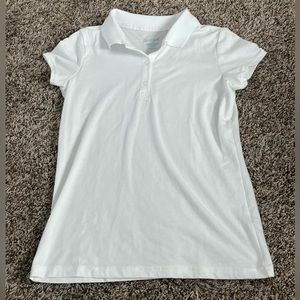 Cat and Jack girls polo uniform white shirt size large 10-12